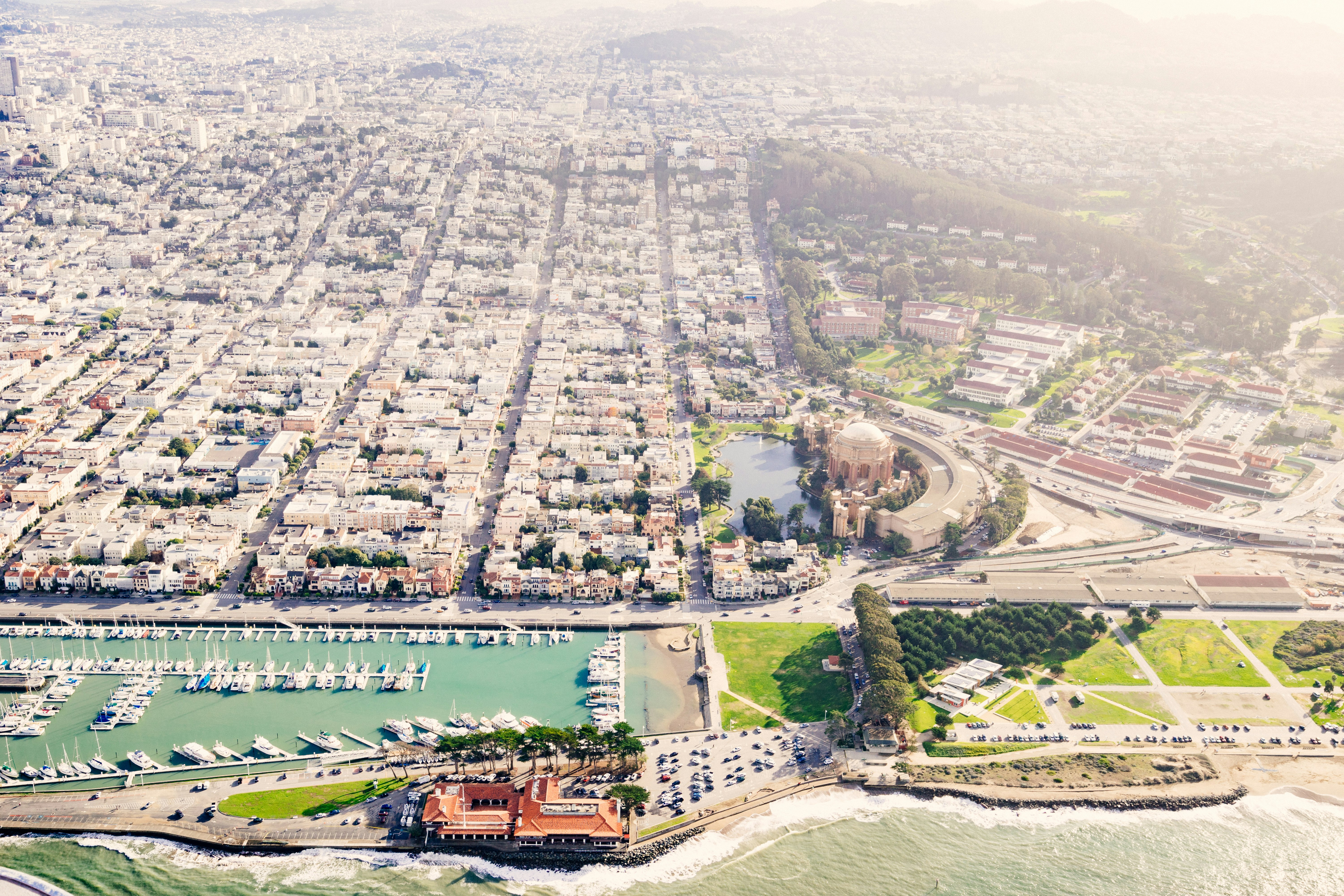 aerial photography of houses